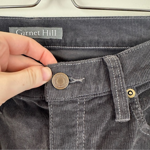 Garnet Hill Charcoal Dark Gray Corduroy Pants Size 4 Women's - Picture 4 of 7